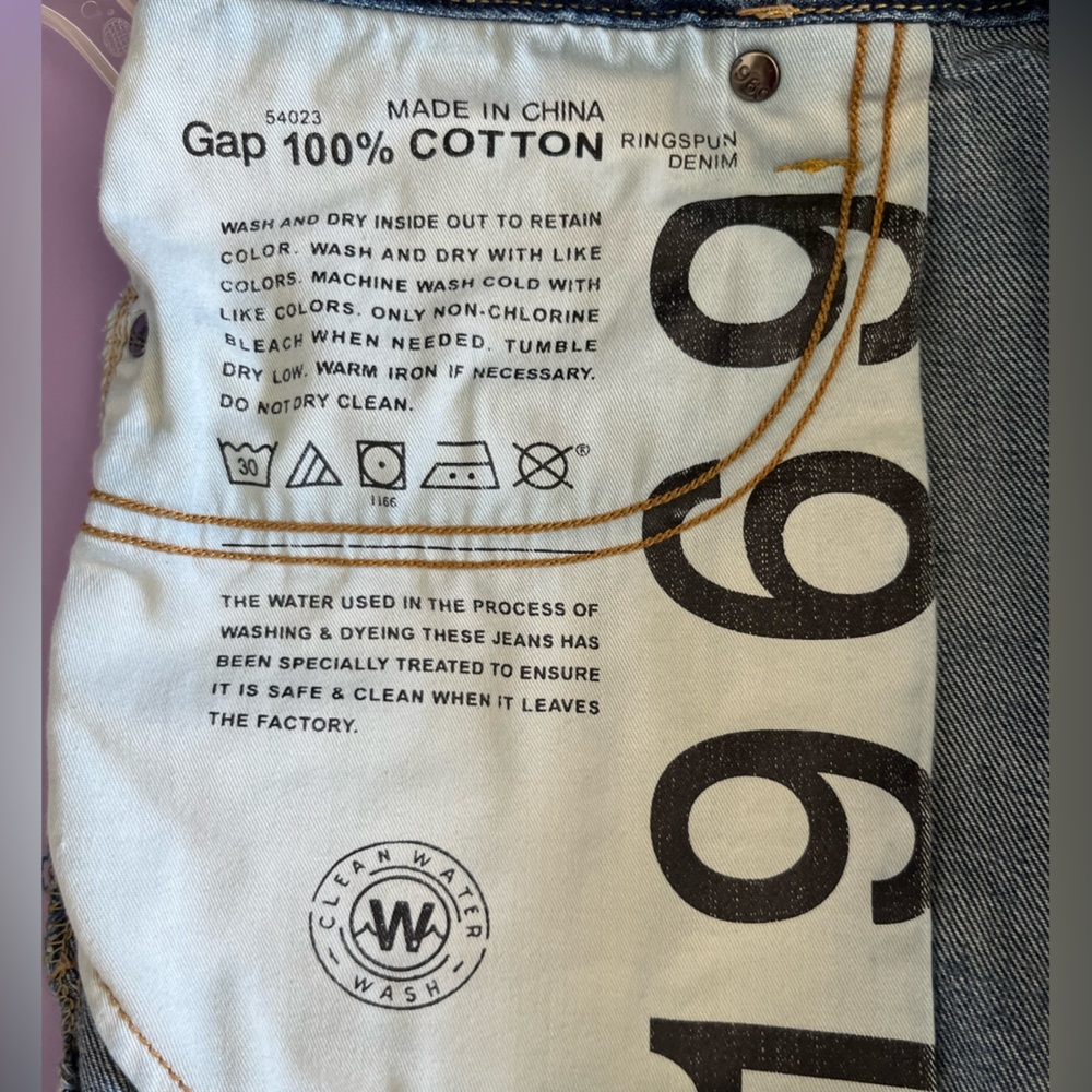 GAP VTG MENS Blue Relaxed Jeans with Classic Fit and Stitching Details - Picture 4 of 7